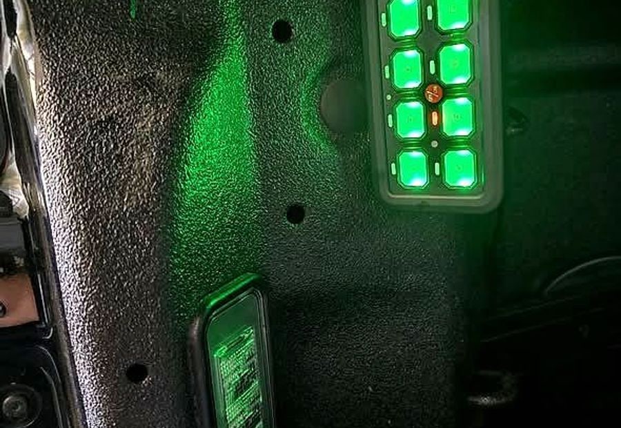 Custom 12V switch panel with lit rocker switches