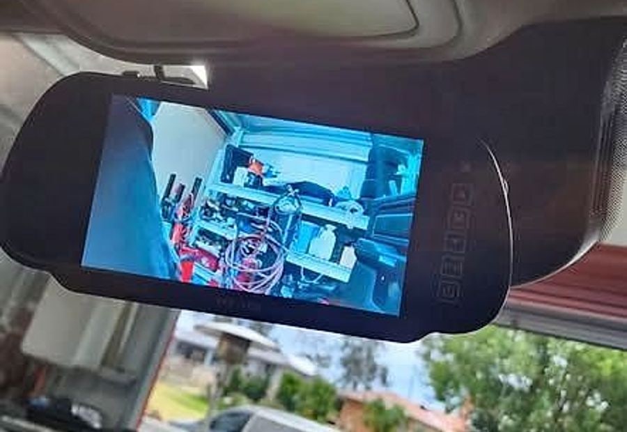Dashcam and reversing camera installed in a vehicle